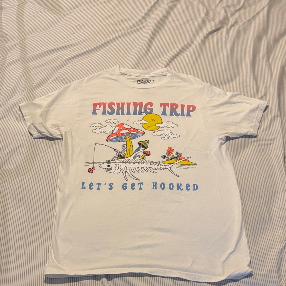 Fishing Trip Graphic T-Shirt - White